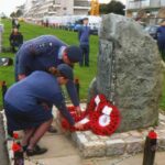 Remembering them at the RAF Memorial Stone on Folkestone Leas